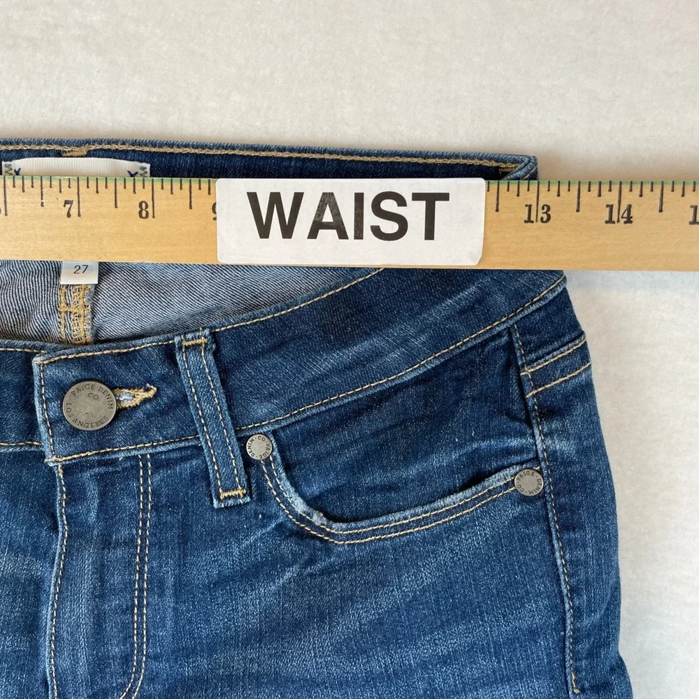 Paige Verdugo Crop Skinny Jeans‎ Zach Distressed Blue WJ787 Size 26 x 24